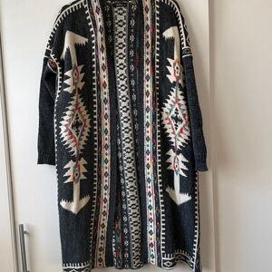 Aztec/Southwestern print cardigan S/M